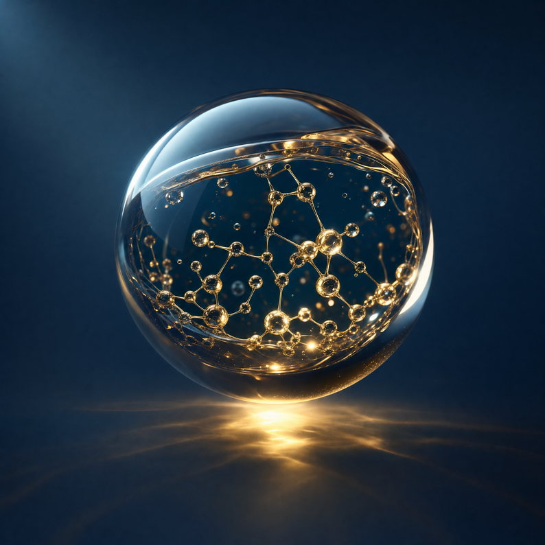 Magnesium bisglycinate — glass sphere render