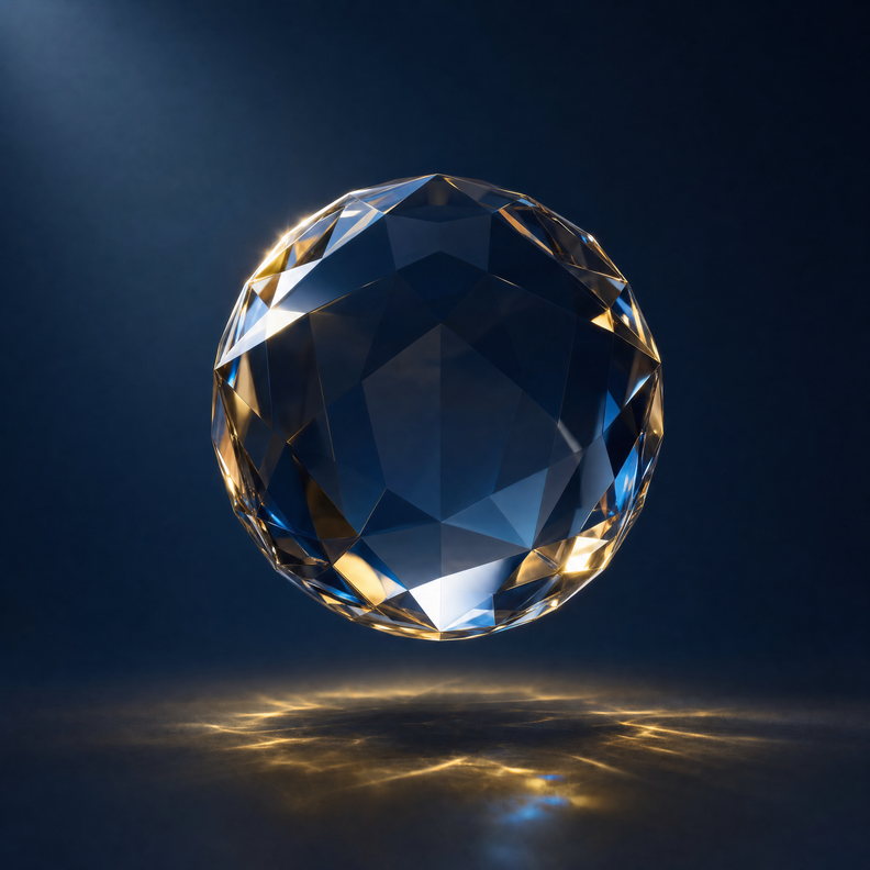 Magnesium citrate — glass sphere render