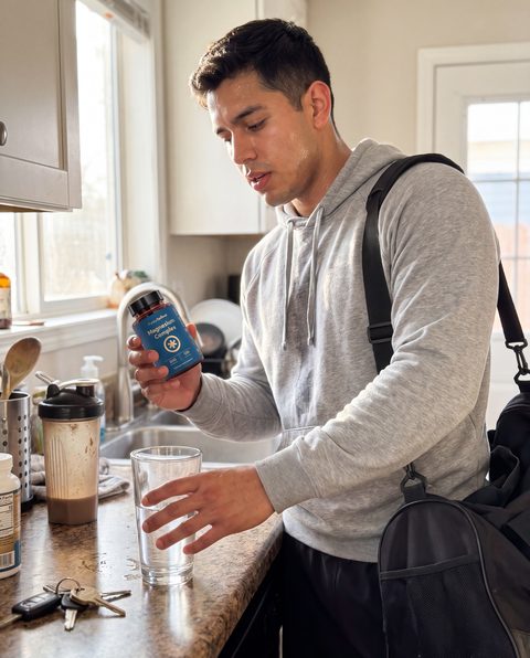 A Purely Optimal customer holding their Magnesium Complex