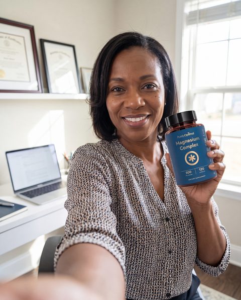 A Purely Optimal customer holding their Magnesium Complex