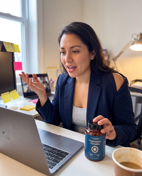 A Purely Optimal customer holding their Magnesium Complex