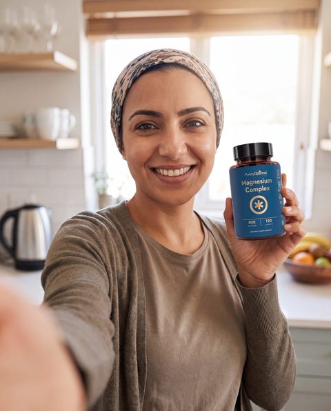 A Purely Optimal customer holding their Magnesium Complex