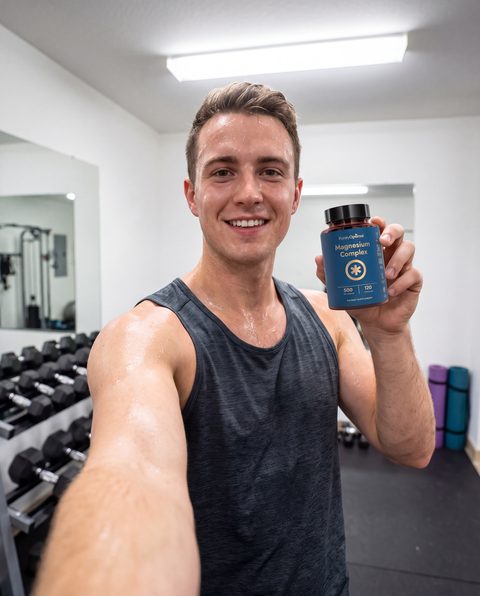A Purely Optimal customer holding their Magnesium Complex