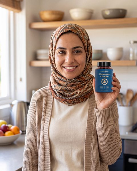A Purely Optimal customer holding their Magnesium Complex